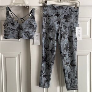 Athleta Salutation Stash Leggings and Solace Bra Set